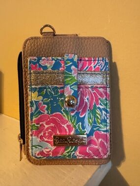 Lilly Pulitzer Floral Card Wallet - Pink & Blue Bunny Business